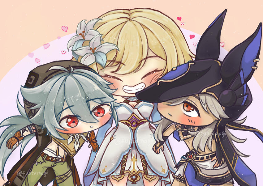 Razor, Lumine, Cyno from Genshin Impact